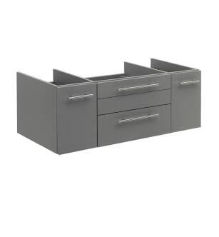 Fresca FCB6142GR-UNS Lucera 42" Gray Wall Hung Undermount Sink Modern Bathroom Cabinet