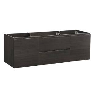Fresca FCB8360GO-D Valencia 60" Gray Oak Wall Hung Double Sink Modern Bathroom Cabinet