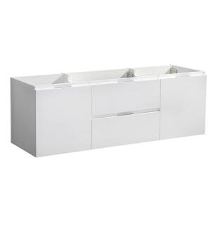 Fresca FCB8348WH Valencia 48" Glossy White Wall Hung Single Sink Modern Bathroom Cabinet