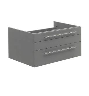 Fresca FCB6130GR-UNS Lucera 30" Gray Wall Hung Undermount Sink Modern Bathroom Cabinet