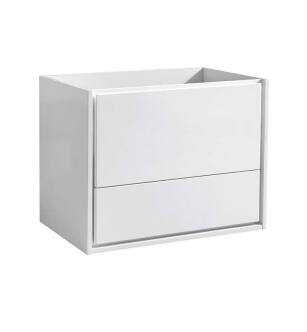 Fresca FCB9230WH Catania 30" Glossy White Wall Hung Modern Bathroom Cabinet