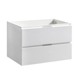 Fresca FCB8330WH Valencia 30" Glossy White Wall Hung Modern Bathroom Cabinet