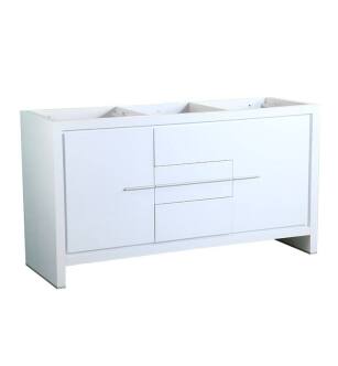 Fresca FCB8119WH Allier 60" White Modern Double Sink Bathroom Cabinet