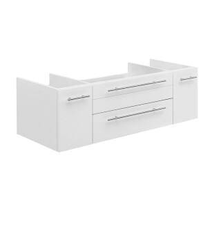Fresca FCB6148WH-UNS Lucera 48" White Wall Hung Undermount Sink Modern Bathroom Cabinet