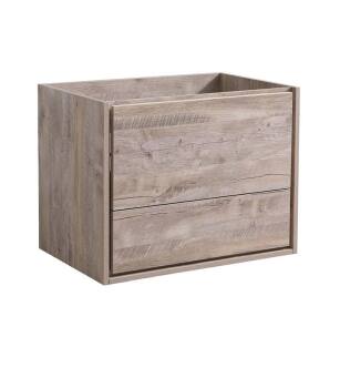 Fresca FCB9230RNW Catania 30" Rustic Natural Wood Wall Hung Modern Bathroom Cabinet