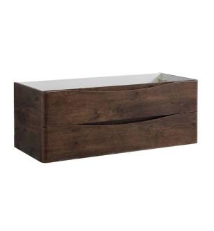 Fresca FCB9048RW-D Tuscany 48" Rosewood Wall Hung Double Sink Modern Bathroom Cabinet