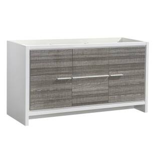 Fresca FCB8119HA Allier Rio 60" Ash Gray Double Sink Modern Bathroom Cabinet