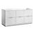 Fresca FCB8448WH-D Valencia 48" Glossy White Free Standing Double Sink Modern Bathroom Cabinet