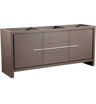 Fresca FCB8172GO Allier 72" Gray Oak Modern Double Sink Bathroom Cabinet