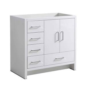 Fresca FCB9436WH-L Imperia 36" Glossy White Free Standing Modern Bathroom Cabinet - Left Version