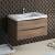 Fresca FCB9036RW-I Tuscany 36" Rosewood Wall Hung Modern Bathroom Cabinet with Integrated Sink