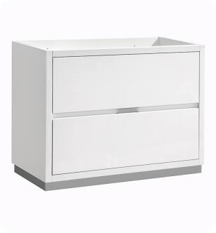 Fresca FCB8442WH Fresca Valencia 40" Glossy White Free Standing Modern Bathroom Cabinet