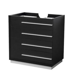 Fresca FCB8030BW Livello 30" Black Modern Bathroom Cabinet