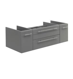 Fresca FCB6148GR-VSL Lucera 48" Gray Wall Hung Vessel Sink Modern Bathroom Cabinet