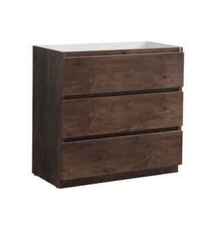 Fresca FCB9336RW Lazzaro 36" Rosewood Free Standing Modern Bathroom Cabinet