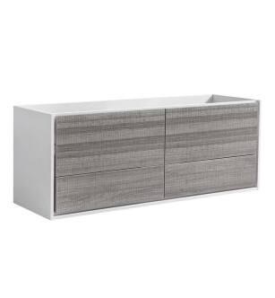 Fresca FCB9260HA-S Catania 60" Ash Gray Wall Hung Single Sink Modern Bathroom Cabinet