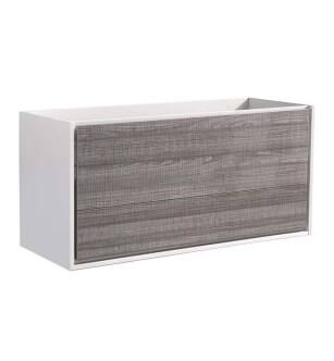 Fresca FCB9248HA-D Catania 48" Ash Gray Wall Hung Double Sink Modern Bathroom Cabinet