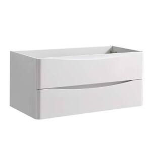 Fresca FCB9040WH Tuscany 40" Glossy White Wall Hung Modern Bathroom Cabinet