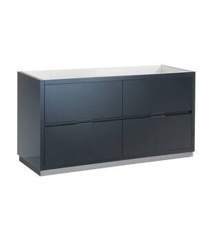 Fresca FCB8460GG-D Valencia 60" Dark Slate Gray Free Standing Double Sink Modern Bathroom Cabinet