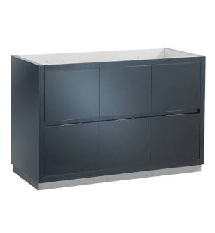 Fresca FCB8448GG-D Valencia 48" Dark Slate Gray Free Standing Double Sink Modern Bathroom Cabinet
