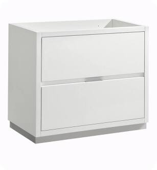 Fresca FCB8436WH Valencia 36" Glossy White Free Standing Modern Bathroom Cabinet
