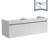 Fresca FCB8040WH Largo 57" White Modern Double Sink Bathroom Cabinet