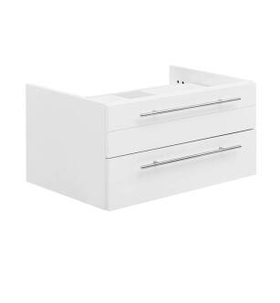 Fresca FCB6130WH-VSL Lucera 30" White Wall Hung Vessel Sink Modern Bathroom Cabinet