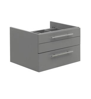 Fresca FCB6124GR-VSL Lucera 24" Gray Wall Hung Vessel Sink Modern Bathroom Cabinet