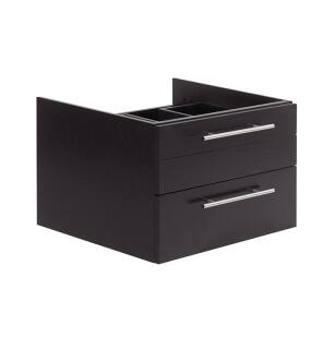 Fresca FCB6124ES-VSL Lucera 24" Espresso Wall Hung Vessel Sink Modern Bathroom Cabinet