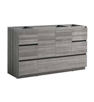 Fresca FCB9360HA-S Lazzaro 60" Ash Gray Free Standing Single Sink Modern Bathroom Cabinet