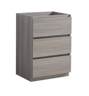 Fresca FCB9324MGO Lazzaro 24" Gray Wood Free Standing Modern Bathroom Cabinet