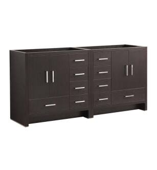 Fresca FCB9472DGO Imperia 72" Dark Gray Oak Free Standing Double Sink Modern Bathroom Cabinet