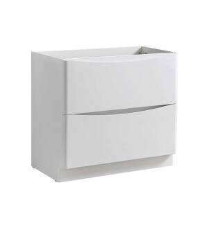 Fresca FCB9136WH Tuscany 36" Glossy White Free Standing Modern Bathroom Cabinet