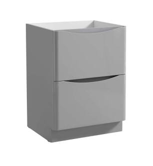 Fresca FCB9124GRG Tuscany 24" Glossy Gray Free Standing Modern Bathroom Cabinet
