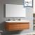 Fresca FVN8040TK Largo 57" Teak Modern Bathroom Vanity with Wavy Double Sinks