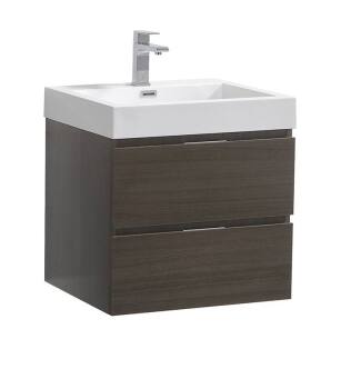 Fresca FCB8324GO-I Valencia 24" Gray Oak Wall Hung Modern Bathroom Vanity