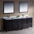 Fresca FVN20-361236ES Oxford 84" Traditional Double Sink Bathroom Vanity with Side Cabinet in Espresso