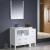 Fresca FVN62-3012WH-UNS Torino 42" Modern Bathroom Vanity with Side Cabinet and Integrated Sink in White