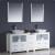 Fresca FVN62-301230WH-VSL Torino 72" Double Sink Modern Bathroom Vanity with Side Cabinet and Vessel Sinks in White