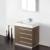 Fresca FVN8030GO Livello 30" Modern Bathroom Vanity with Medicine Cabinet in Gray Oak