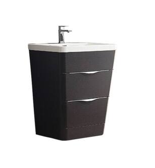 Fresca FCB8525CN-I Milano 26" Chestnut Modern Bathroom Cabinet with Integrated Sink