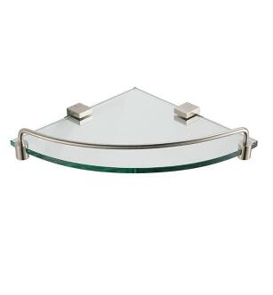 Fresca FAC0448BN Ottimo Corner Glass Shelf in Brushed Nickel
