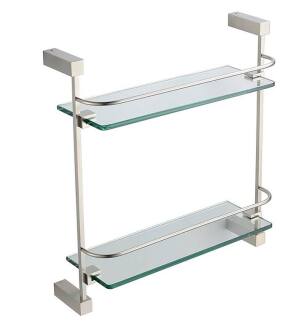 Fresca FAC0446BN Ottimo 2 Tier Glass Shelf in Brushed Nickel