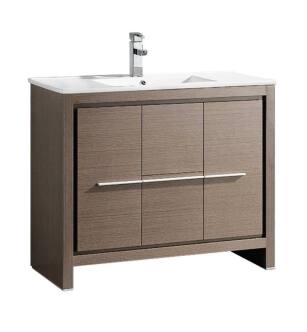 Fresca FCB8140GO-I Allier 40" Gray Oak Modern Bathroom Cabinet with Sink