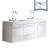 Fresca FCB8013WH-I Opulento 54" White Modern Double Sink Bathroom Cabinet with Integrated Sinks