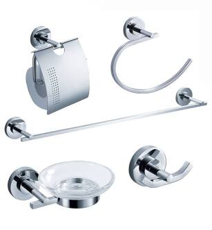Fresca FAC0800 Alzato 5 Piece Bathroom Accessory Set in Chrome
