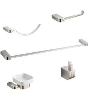 Fresca FAC1300BN Solido 5 Piece Bathroom Accessory Set in Brushed Nickel