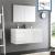 Fresca FVN8092WH-D Vista 48" White Wall Hung Double Sink Modern Bathroom Vanity with Medicine Cabinet