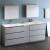 Fresca FVN93-361236GR-D Lazzaro 84" Gray Free Standing Double Sink Modern Bathroom Vanity with Medicine Cabinet