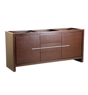 Fresca FCB8172WG Allier 72" Wenge Brown Modern Double Sink Bathroom Cabinet